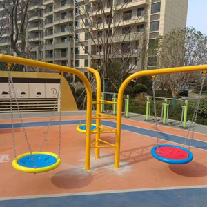 High-quality Children's Outdoor Metal Swing Set, Three-person Seat, Circular Swing, Large Outdoor Amusement Equipment