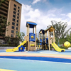 Outdoor Playground Set Stainless Steel Metal Slide Safety Preschool PE Board Park Equipment Fun Amusement for Kids Children