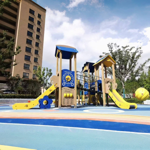 Outdoor Playground Set Stainless Steel Metal Slide Safety Preschool PE Board Park Equipment Fun Amusement for Kids Children