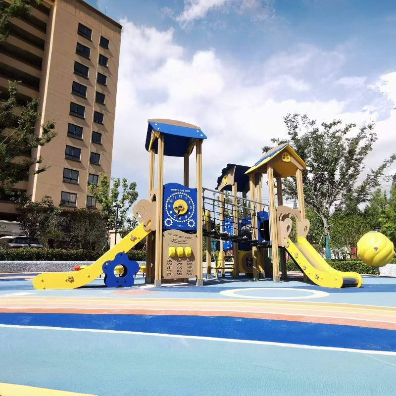 Outdoor Playground Set Stainless Steel Metal Slide Safety Preschool PE Board Park Equipment Fun Amusement for Kids Children