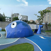 Custom Theme Kindergarten Outdoor Large Kids' Stainless Steel Unpowered Combination Slide Amusement Equipment Plastic Park Use