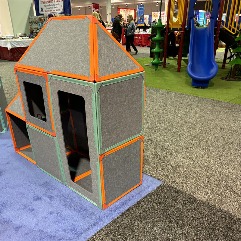 Magnetic Panel Set Easily Snap Together with Built in Soundproof Material Square and Triangle Panel Kindergarten Toys