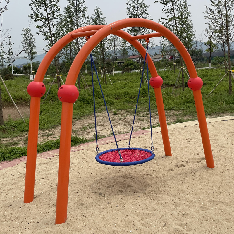 Outdoor Wave-Shaped Swing Set with Multiple Seats