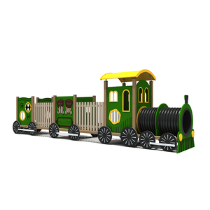 Outdoor PE Board Combination Green Train Play Set
