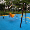 Customizable double swing for kindergartens, parks and playgrounds.