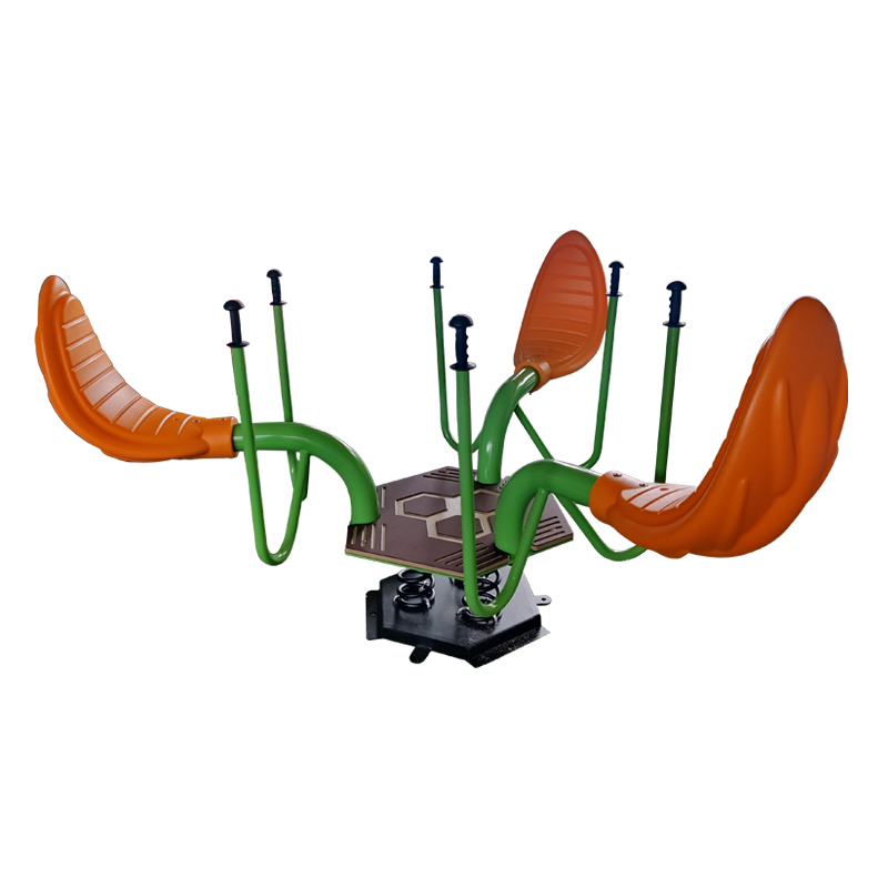 Outdoor Kids Playground Equipment Spring Seesaw 3 Seater Outdoor Garden Games Plastic Balance Seesaw
