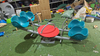Factory Hot Sale Kid Seesaw High Quality Preschool Plastic Seesaw Equipment Kindergarten Outdoor Play Equipment Seesaw 4 Seater