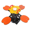 Children's outdoor garden game spring seesaw four-seater flower shape toddler seesaw playground toys hot sale
