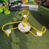 High-quality children's spring seesaw with safety guards, designed for outdoor playground equipment.