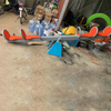 High Quality Classic 4 Seater Kids Metal Seesaw Customized Outdoor Playground Equipment Plastic Seesaw