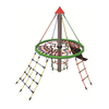 Children's Outdoor Playground Equipment Plastic Pyramid Tower Climbing Frame with Rope Net for Park Amusement and School Use