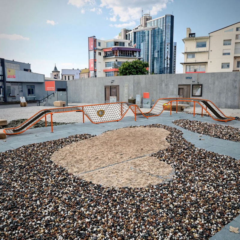 Large Children Amusement Park Facilities Outdoor Playground Climbing Net Structure