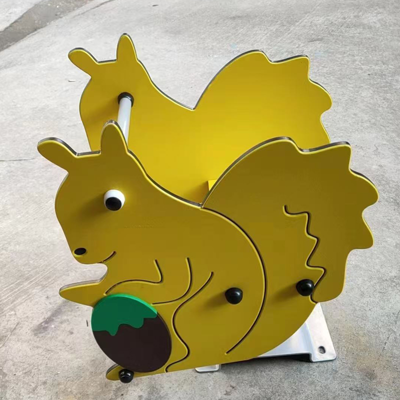 New PE Plate Squirrel Spring Rider Outdoor Playground Equipment Kids Swinging Trojan Horse