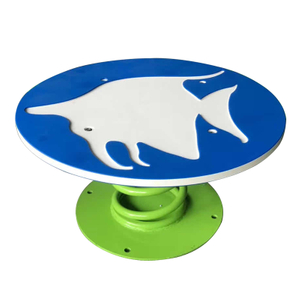 High-end Customized Colorful PE Plate Children Spring Swing Seat Outdoor Playground Equipment Spring Plum Blossom Pile