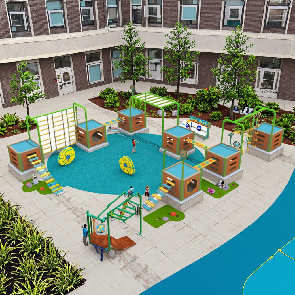 outdoor amusement equipment Customized Non-standard Children Rope Course Crawling Playground Outdoor Multifunctional Physical Training Playground