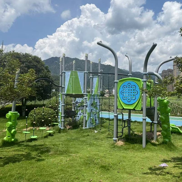 Outdoor Children's Playground Equipment LLDPE Slide Swings Climbing Nets for Park Yard Garden Schools and Sports Venues