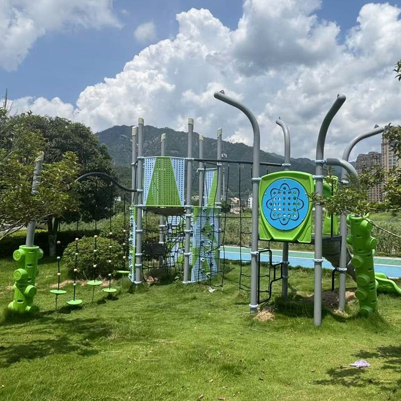 Outdoor Children's Playground Equipment LLDPE Slide Swings Climbing Nets for Park Yard Garden Schools and Sports Venues