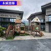 High Quality Outdoor Play Zone for Kids Amusement Park Facilities Wooden Tree Playhouse Slide for Schools Scenic Areas
