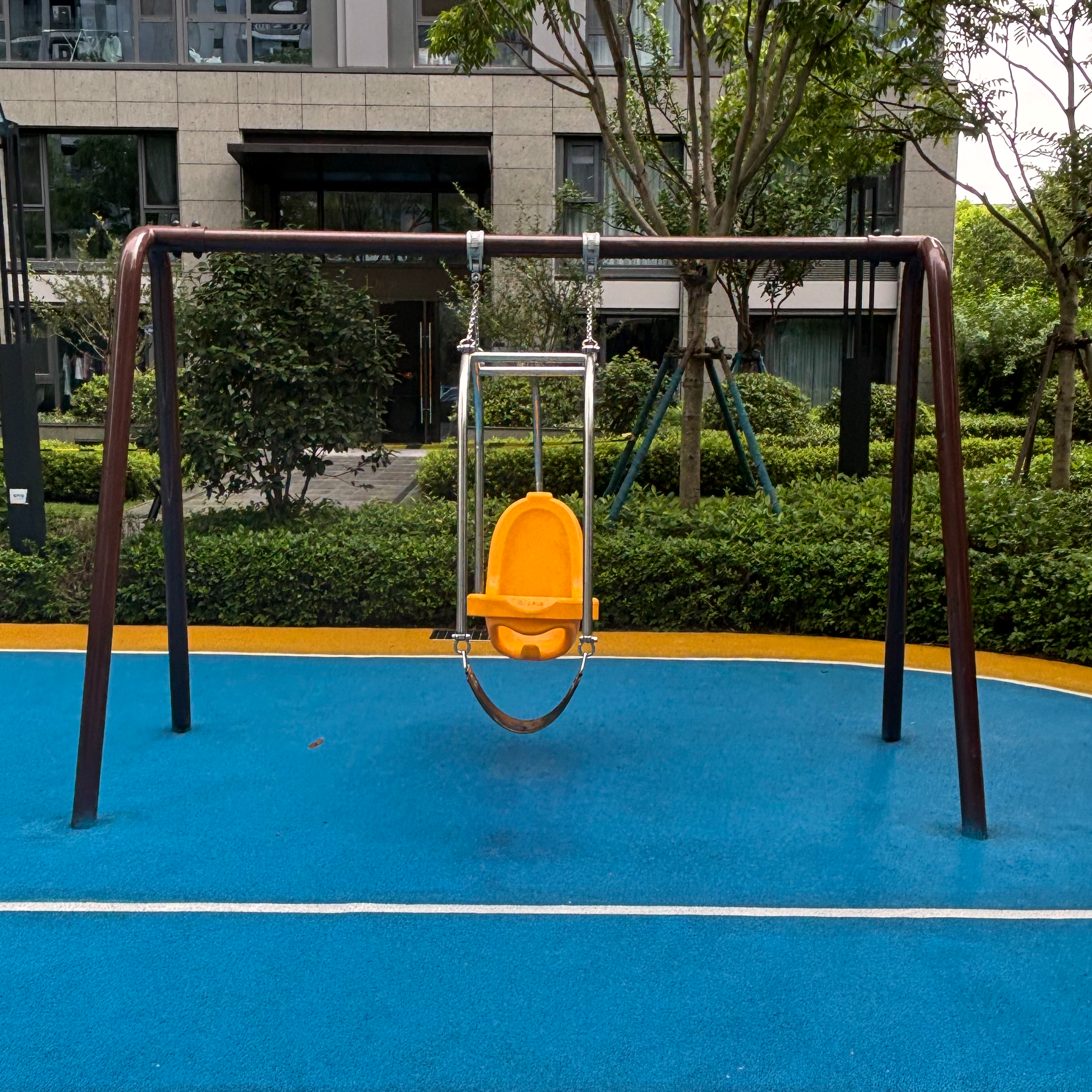 Durable Outdoor Double Swing Set for Park and Community Use