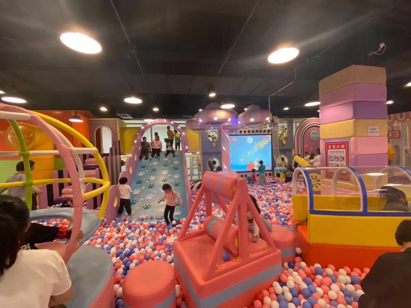 Indoor Soft Play Playground with Slide and Ball Pit